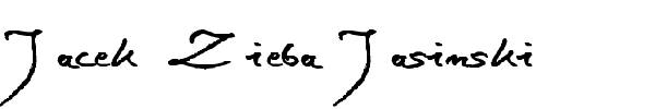 Jacek Zieba Jasinski font preview